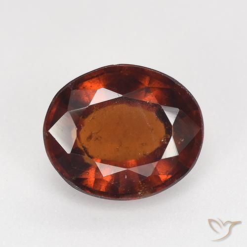 2.44ct 天然 暗红色 钙铝榴石, 椭圆形, VS-SI