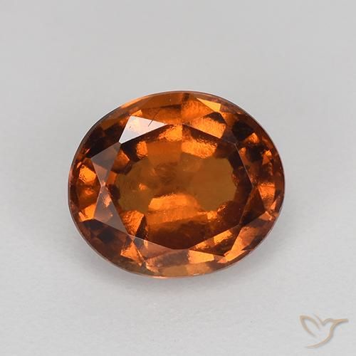 1.45ct 天然 中深橙色 钙铝榴石, 椭圆形, VS