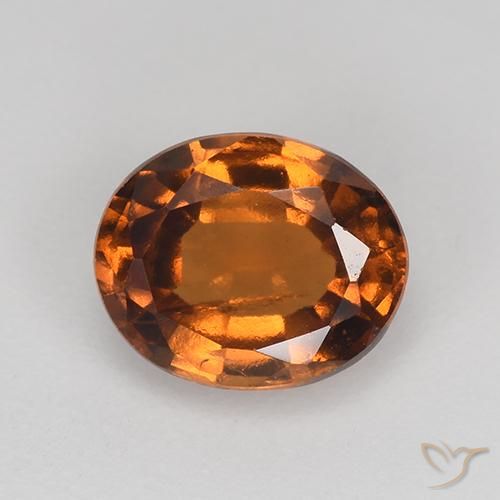 1.35ct 天然 中深橙色 钙铝榴石, 椭圆形, VS