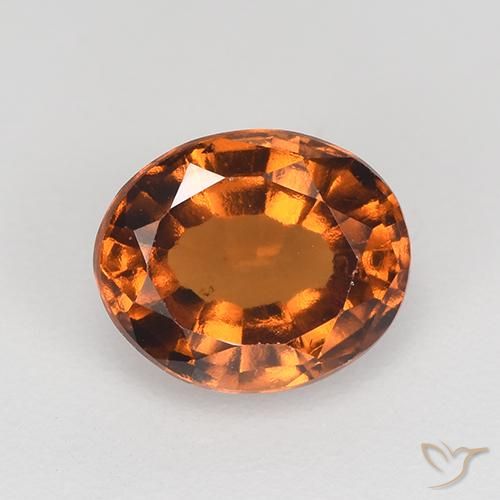 1.48ct 天然 中深橙色 钙铝榴石, 椭圆形, VS