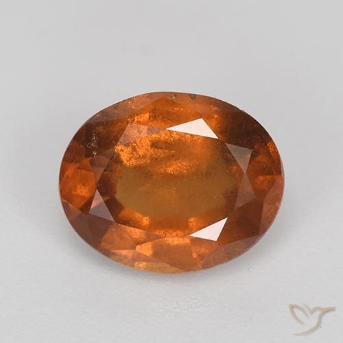 2.20ct 天然 红橙色 钙铝榴石, 椭圆形, VS-SI