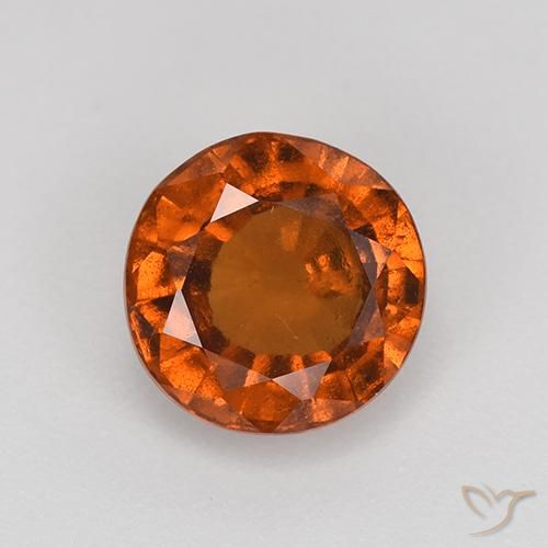 2.10ct 天然 琥珀橙 钙铝榴石, 圆形的, VS-SI