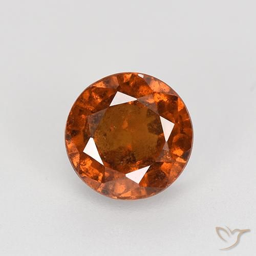 1.83ct 天然 红橙色 钙铝榴石, 圆形的, VS-SI