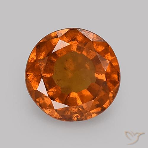 1.87ct 天然 红橙色 钙铝榴石, 圆形的, VS