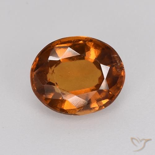 1.27ct 天然 深橙色 钙铝榴石, 椭圆形, VS