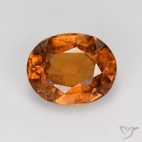 1.65ct 天然 琥珀橙 钙铝榴石, 椭圆形, VS-SI