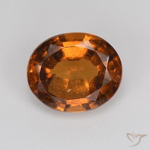 1.70ct 天然 中深橙色 钙铝榴石, 椭圆形, VS-SI