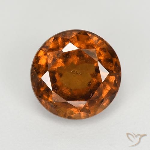 1.93ct 天然 深橙色 钙铝榴石, 圆形的, VS