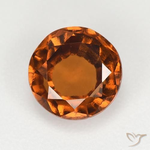 1.73ct 天然 琥珀橙 钙铝榴石, 圆形的, VVS-VS