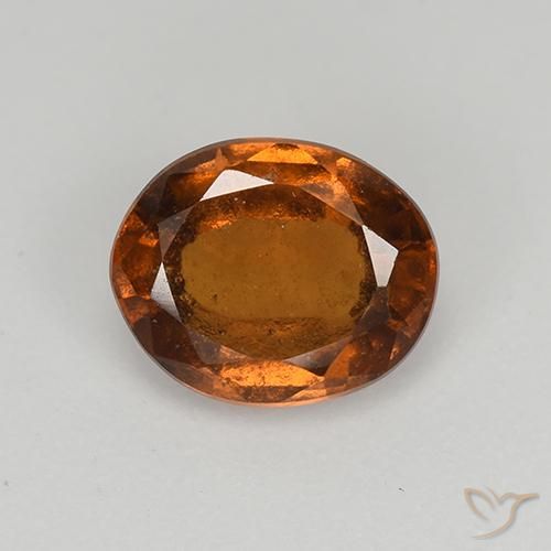 1.69ct 天然 中深橙色 钙铝榴石, 椭圆形, VS-SI
