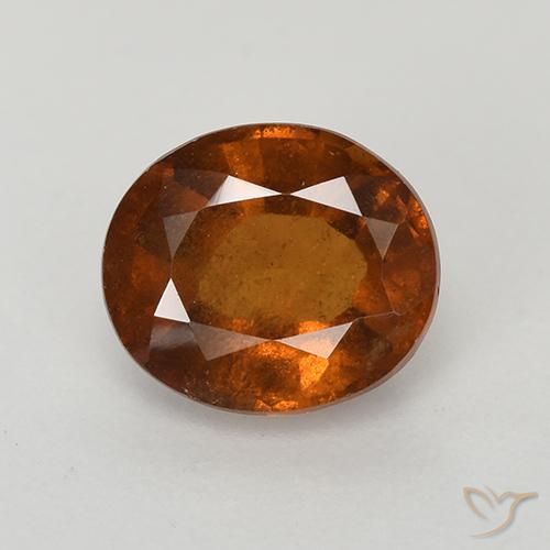 1.67ct 天然 深橙色 钙铝榴石, 椭圆形, VS-SI