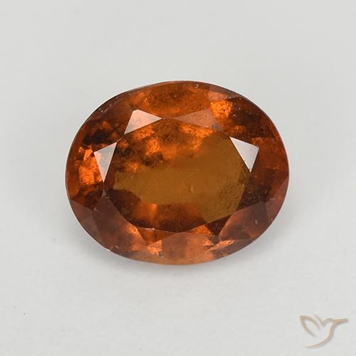 1.57ct 天然 深橙色 钙铝榴石, 椭圆形, VS-SI