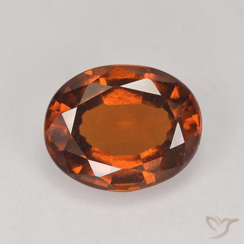 2.37ct 天然 琥珀橙 钙铝榴石, 椭圆形, VS