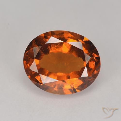 2.10ct 天然 琥珀橙 钙铝榴石, 椭圆形, VS