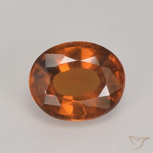2.45ct 天然 中深橙色 钙铝榴石, 椭圆形, VS