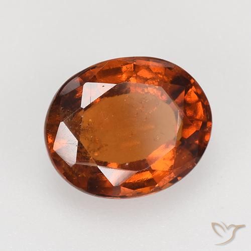 2.82克拉天然橙色桂榴石，椭圆形切割，9.2×7.6毫米，VS-SI