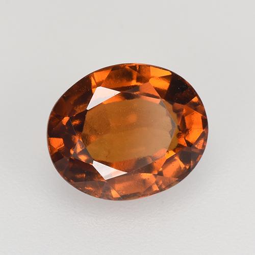 2.47克拉天然橙色桂榴石，椭圆形切割，8.8×7.3毫米，VVS-VS