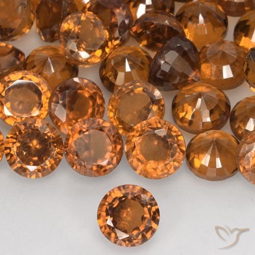 1.27ct 天然 深橙色 钙铝榴石, 圆形的, VS-SI