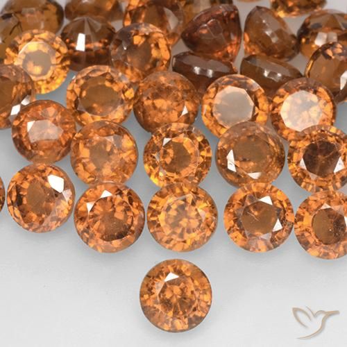 0.96ct 天然 深橙色 钙铝榴石, 圆形的, VS-SI