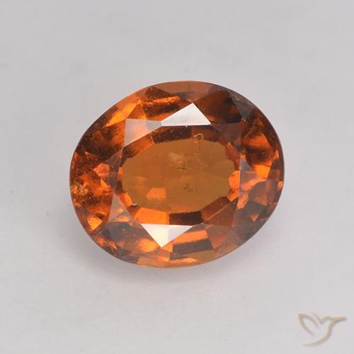 1.68ct 天然 中深橙色 钙铝榴石, 椭圆形, VS-SI
