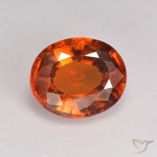 1.71ct 天然 红橙色 钙铝榴石, 椭圆形, VS-SI