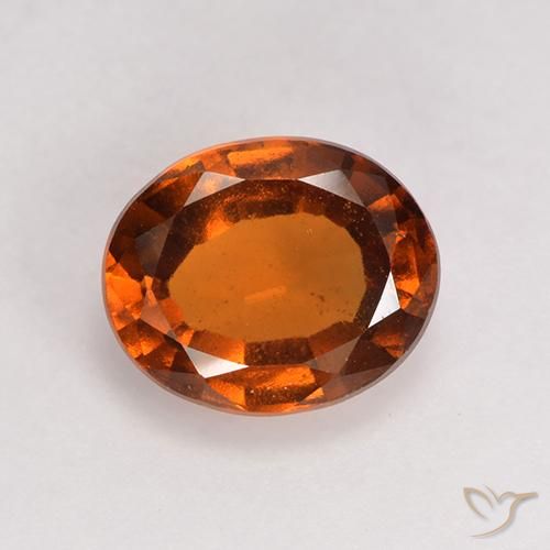 1.64ct 天然 琥珀橙 钙铝榴石, 椭圆形, VS