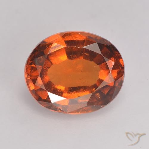 2.15ct 天然 红橙色 钙铝榴石, 椭圆形, VS-SI