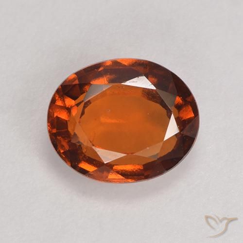 1.80ct 天然 红橙色 钙铝榴石, 椭圆形, VS