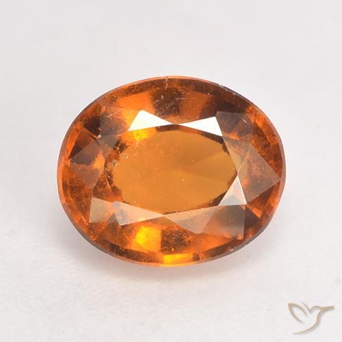 1.96ct 天然 中深橙色 钙铝榴石, 椭圆形, VS-SI