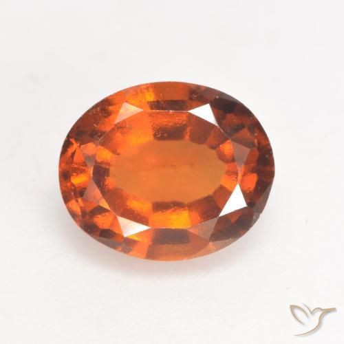 2.05ct 天然 中深橙色 钙铝榴石, 椭圆形, VS