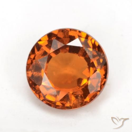 1.61ct 天然 红橙色 钙铝榴石, 圆形的, VS