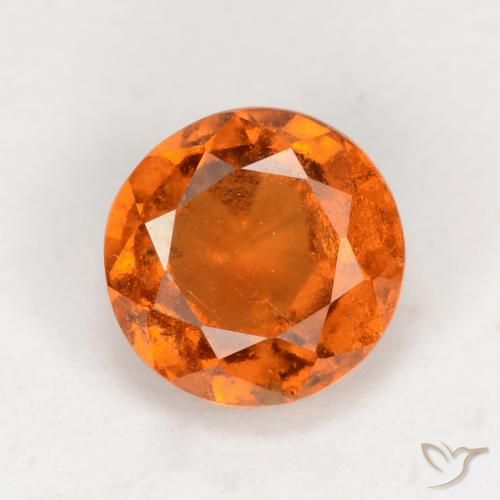 1.43ct 天然 深橙色 钙铝榴石, 圆形的, VS-SI