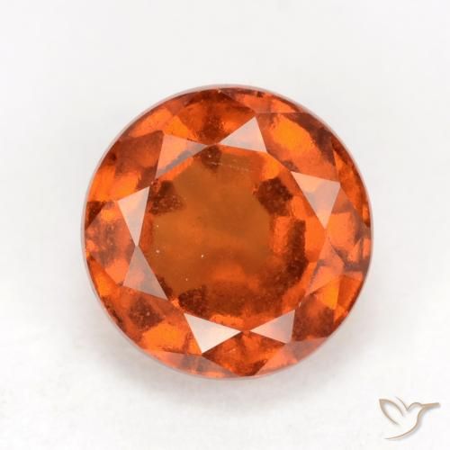 1.51ct 天然 深橙色 钙铝榴石, 圆形的, VS