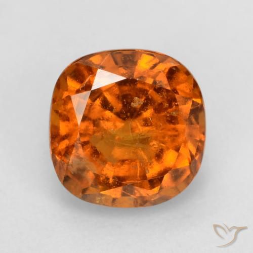 2.00ct 天然 中深橙色 钙铝榴石, 软垫, VS-SI