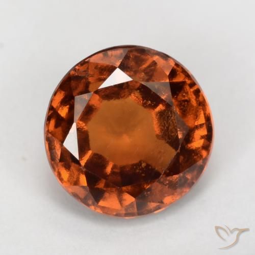 2.10ct 天然 琥珀橙 钙铝榴石, 圆形的, VS
