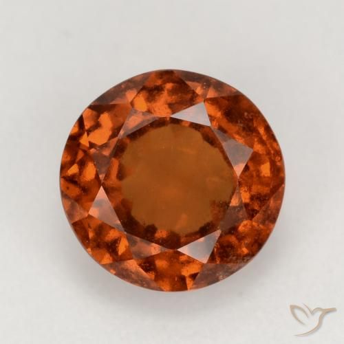 2.02ct 天然 琥珀橙 钙铝榴石, 圆形的, VS-SI