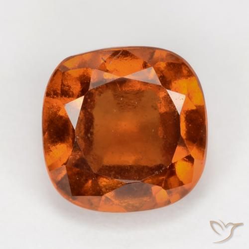 2.19ct 天然 红橙色 钙铝榴石, 软垫, VS