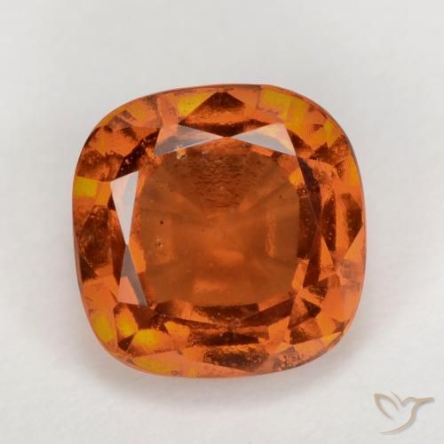 2.10ct 天然 中深橙色 钙铝榴石, 软垫, VS