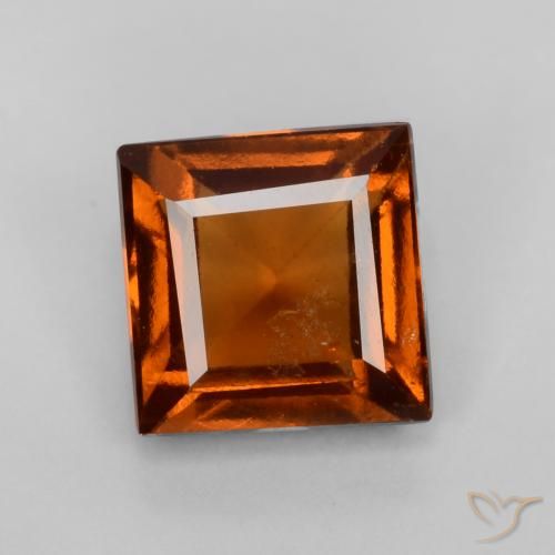 1.24ct 天然 琥珀橙 钙铝榴石, 正方形, VS-SI