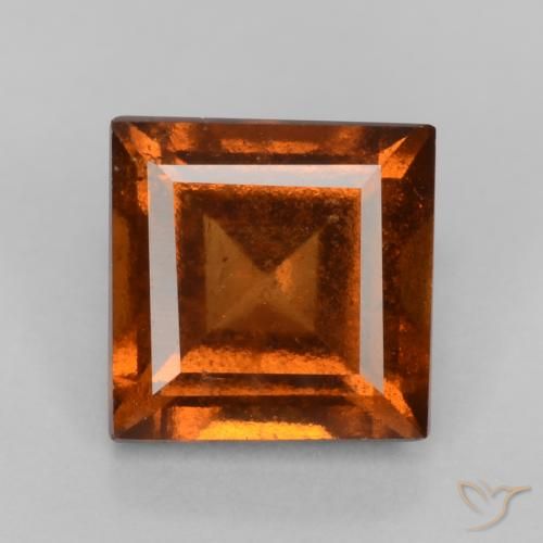1.32ct 天然 深橙色 钙铝榴石, 正方形, VS-SI