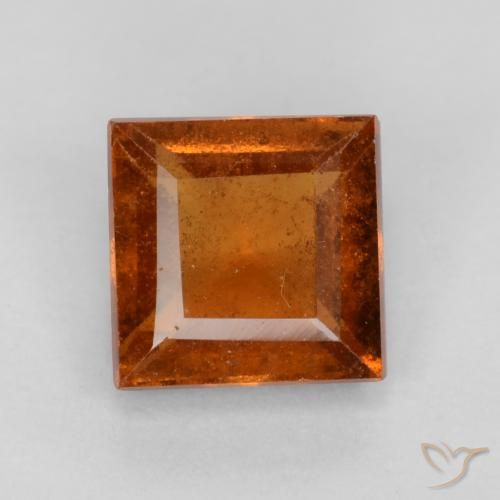 1.32ct 天然 深橙色 钙铝榴石, 正方形, VS-SI