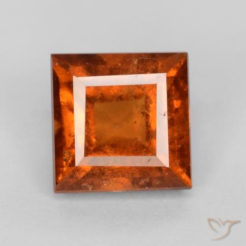 1.44ct 天然 深橙色 钙铝榴石, 正方形, VS-SI