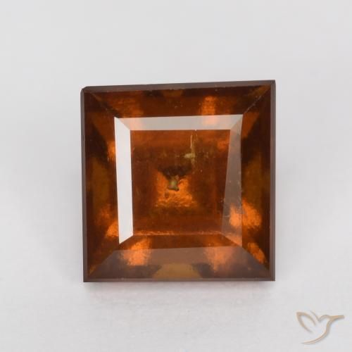 1.36ct 天然 深橙色 钙铝榴石, 正方形, VS