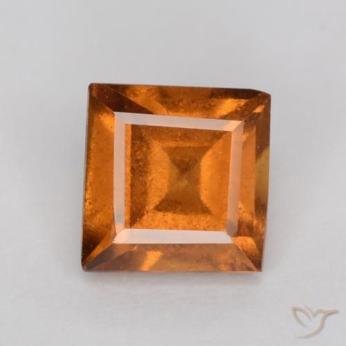 0.91ct 天然 中深橙色 钙铝榴石, 正方形, VS