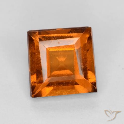 1.12ct 天然 中深橙色 钙铝榴石, 正方形, VS