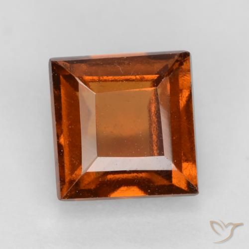 1.32ct 天然 深橙色 钙铝榴石, 正方形, VS