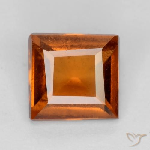 1.19ct 天然 中深橙色 钙铝榴石, 正方形, VS