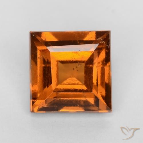1.21ct 天然 中深橙色 钙铝榴石, 正方形, VS-SI
