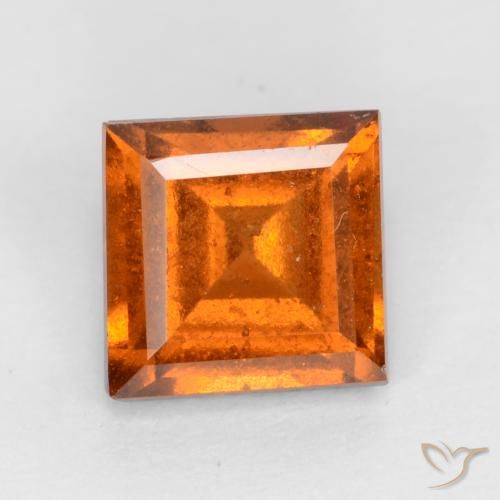 1.17ct 天然 中深橙色 钙铝榴石, 正方形, VS-SI