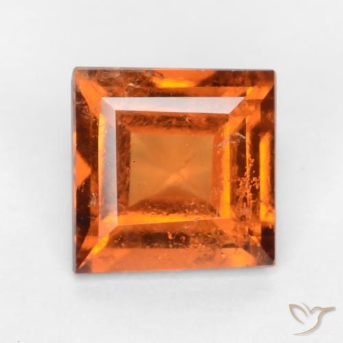 1.19ct 天然 中深橙色 钙铝榴石, 正方形, VS-SI